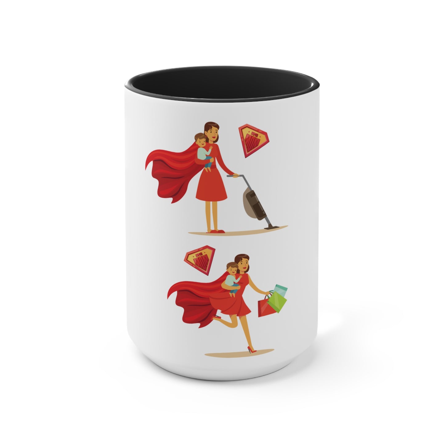 Mother's Day Accent Mug - Annem Her İşi Başarır Themed Design