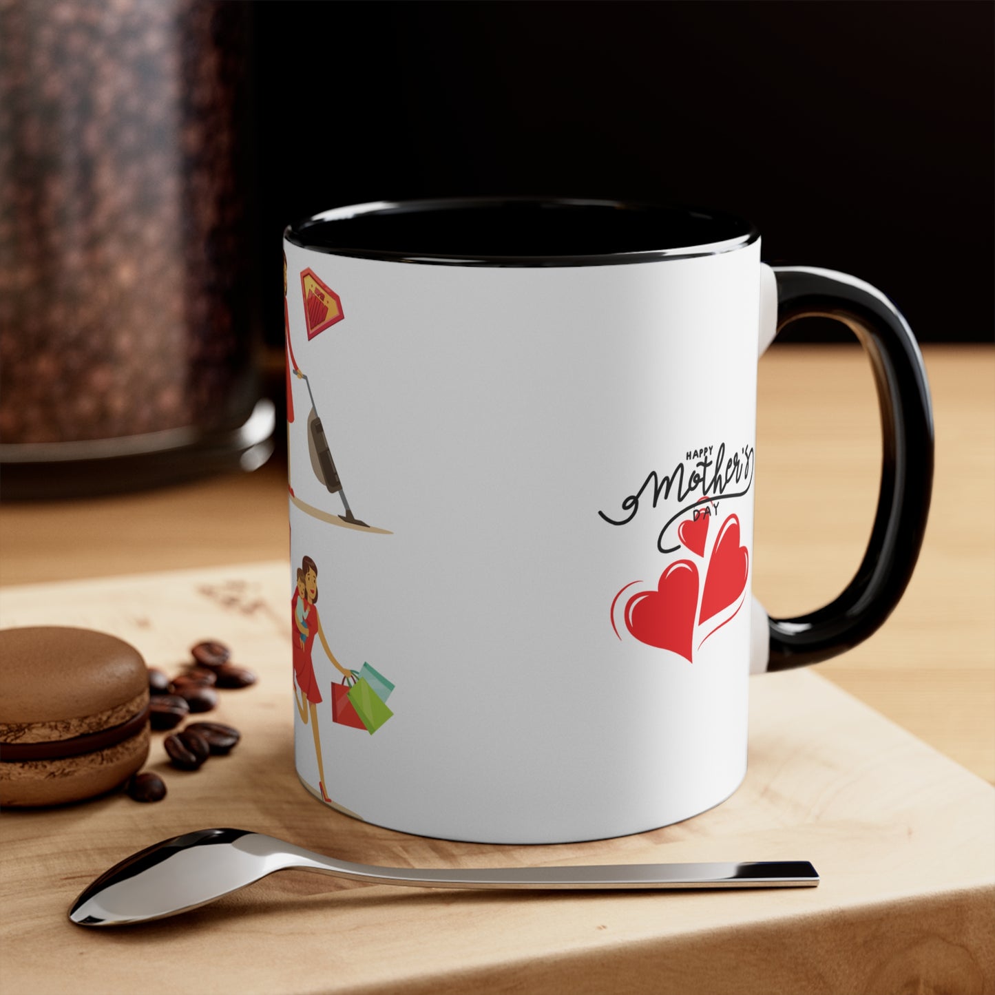 Mother's Day Accent Mug - Annem Her İşi Başarır Themed Design