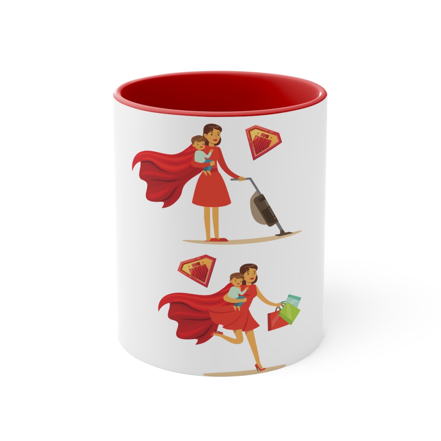 Mother's Day Accent Mug - Annem Her İşi Başarır Themed Design