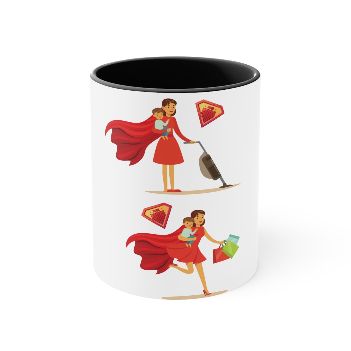 Mother's Day Accent Mug - Annem Her İşi Başarır Themed Design