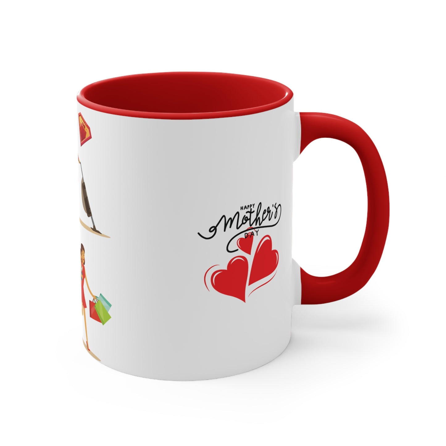 Mother's Day Accent Mug - Annem Her İşi Başarır Themed Design