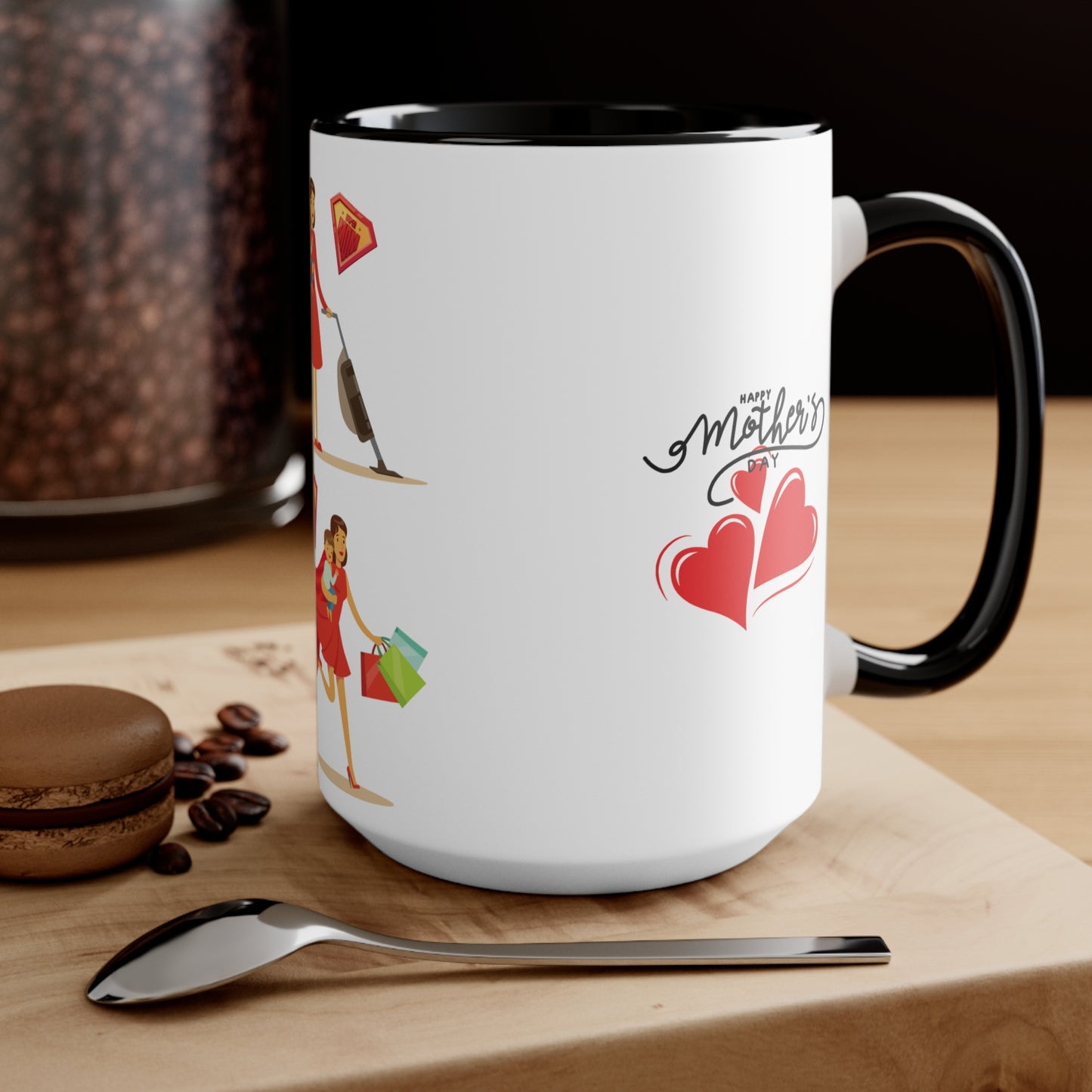 Mother's Day Accent Mug - Annem Her İşi Başarır Themed Design