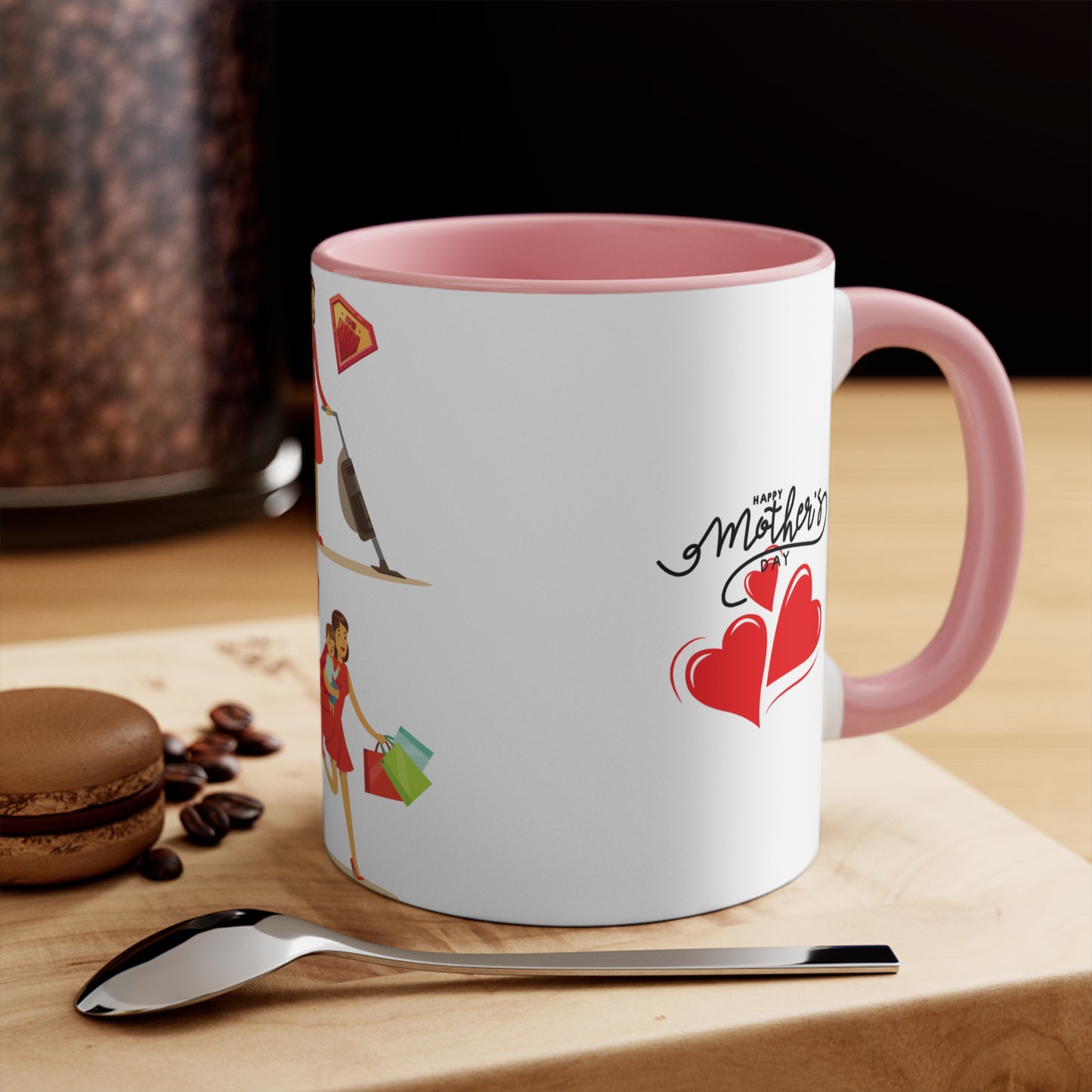 Mother's Day Accent Mug - Annem Her İşi Başarır Themed Design