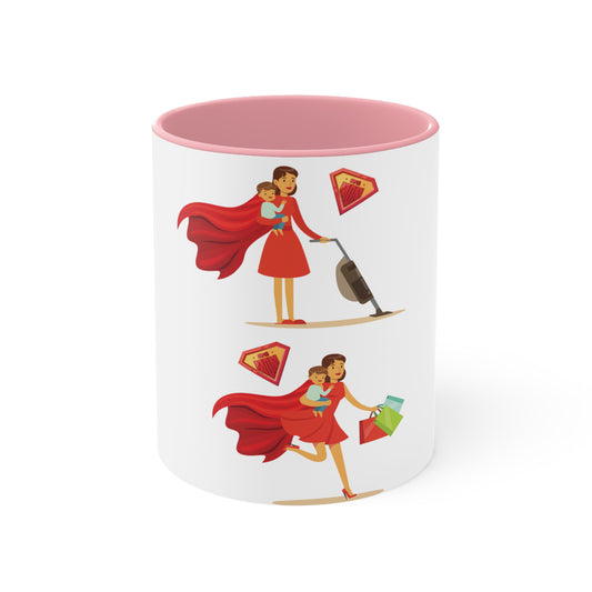 Mother's Day Accent Mug - Annem Her İşi Başarır Themed Design